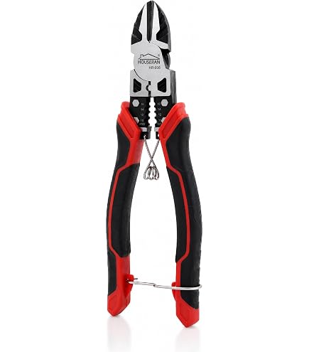 LEONTOOL 4-in-1 Compact Wire Stripper Pliers – 7”, 12-20 AWG, With Cutter, Crimper & Gripper, For Tight Spaces