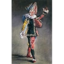 Amazon.co.jp: 点の絵画ポリチネル エドゥアール マネ ピエロ