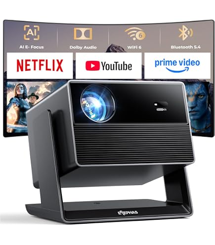 4K Projector with WiFi and Bluetooth for Home Cinema | ELEPHAS