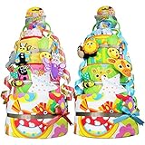 Sassy ( サッシー ) 名入れ刺繍 3段 おむつケーキ メリーズパンツM ピンク 女の子 豪華アイテム9点付 リンクアロング・レディバグ [ 出産祝い ]