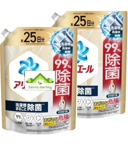 Amazon | P&G アリエールジェル最高傑作の除菌+抗菌 詰替超特大 730g