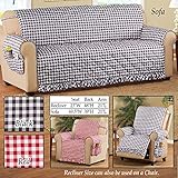 フリル付きチェック家具ソファーレッドプロテクターカバー