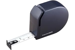 HOTO Self-Lock Measure Tape - Dual-Scale, Ergonomic, Water-Repellent, Shock-Absorbent, 10ft
