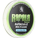 Rapala(ラパラ) PEライン ラピノヴァX マルチゲーム 200m 4本編み ライムグリーン RLX200M