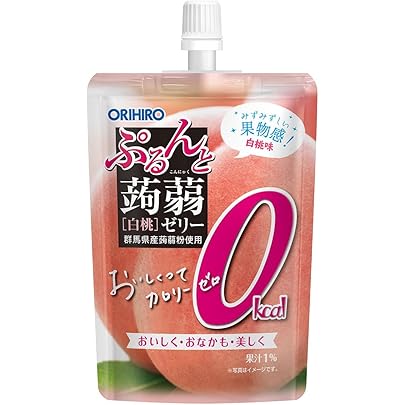 Amazon.co.jp: オリヒロ ぷるんと蒟蒻ゼリー 低カロリー ピーチ 130g×8