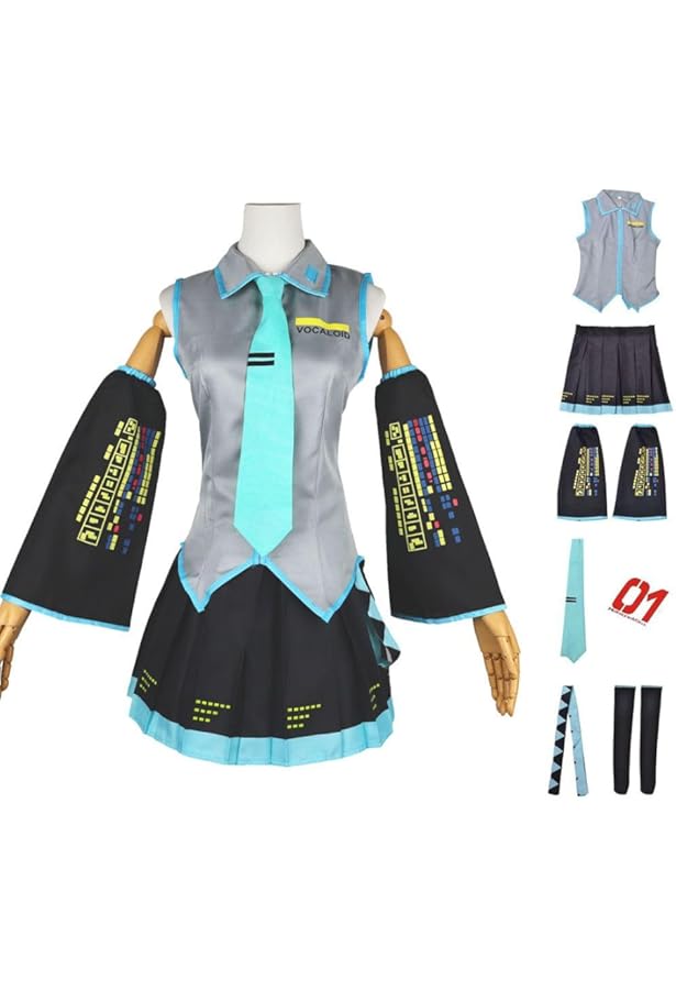 Amazon.co.jp: 初音MIKU コスプレ衣装 全セット ウィッグ付き はつね
