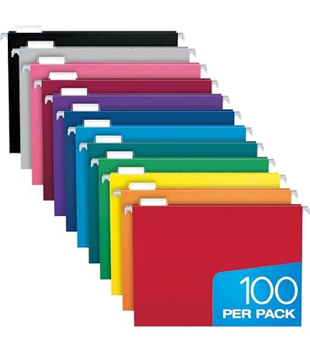 RAZCC File Folders 150 Pack RAZCC 150-Pack Colored File Folders ...