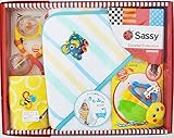 Sassy［サッシー］ 出産祝いおくるみセット（はじめてのSassy） … (ブルー)