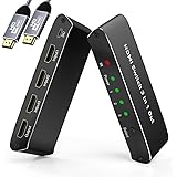 [Amazonブランド] Eono(イオーノ)HDMI切替器 HDMI分配器 2.0 HDMIセレクター 3入力1出力 - 4K@60HZ 3D HDCP2.2対応 Ultra HD 手動切り替え リモコン付き Switch PS4 Pro PS3 