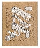 アメリカ発 HAMMER PRESS ハンマープレス おしゃれで温かみのあるアートプリントポスター Exploded View Camera 【正規輸入品】 AP052