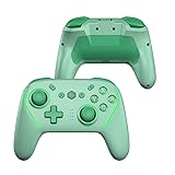 NBCP WOLF-V8 Switch/Switch2対応 NFC搭載 コントローラー 背面ボタン付き 無線連射パッド TURBO・マクロ機能搭載 6軸ジャイロセンサー Switch/Lite/OLED/Android/iOS/PC対応 日本語説明書付き（グリーン）