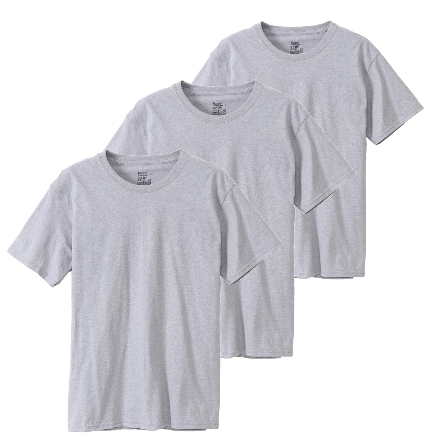 【スマイルSale】【1,400円】 Hanes メンズ 綿100% 抗菌防臭加工 Fresh IQ クルーネック Tシャツ 3枚組