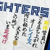 レイエス 受注販売 応援歌 ユニフォーム Lサイズ ファイターズ 新品 Amazon.co.jp: ファイターズ 刺繍ワッペン レイエス 応援歌 白