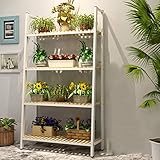 フラワーラック 鍛鉄4層フラワースタンド、ヨーロッパスタイルの蘭の花のポットホルダーシェルフ、屋内緑の大棚、着床フロア多肉植物バルコニーフラワーラック ( 色 : 1 )