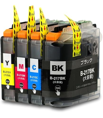 Amazon.co.jp: ZAZ LC217/215-4PK + 217BK 2個 増量タイプ ※4色+