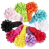 Domybestベビー ヘアバンド セット キッズ 子供 フラワー 10色セット カチューシャ 髪飾り ヘアアクセサリー 　花　女の子 新生児 赤ちゃん 出産祝い 内祝い お宮参り 誕生日 100日記