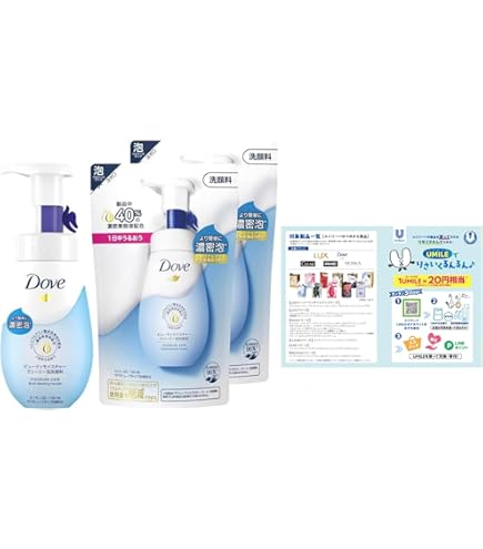 Amazon | Dove(ダヴ) 3in1 メイクも落とせる 泡 洗顔料 ポンプ +