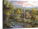 Nicky Boehmeプレミアムシックラップキャンバス壁アート印刷題名Peaceful Grove 40" x 30" 2153821_24_40x30_none