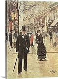ジャン・( 1849 – 1935 ) Beraudプレミアムシックラップキャンバス壁アート印刷題名on the Boulevard 30" x 40" BAL167816_24_30x40_none