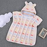 マント フード付き ベビーバスローブ おくるみ 4重ガーゼ 保温性 通気性 お洒落 ふわふわガーゼ