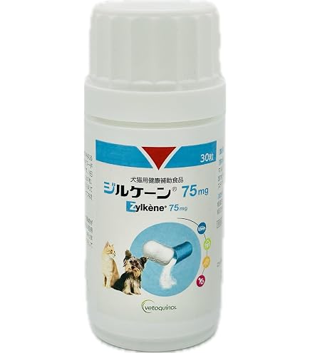 Amazon.co.jp: 【3個セット】ジルケーン75mg 30粒入 犬猫 | ストレス