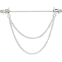 Amazon | UUDUO メンズ ネクタイピン シャツ襟ピン ダブル