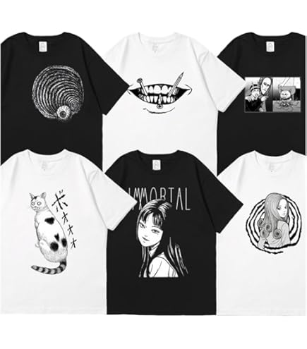 Amazon.co.jp: 伊藤潤二 Tシャツ Lサイズ 漫画 アニメ 映画