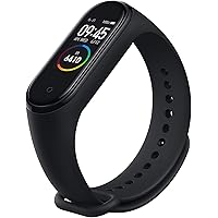 Xiaomi Mi Smart Band 4 【日本正規代理店品】スマートバンド 活動量計 万歩計 心拍計 健康管理 睡眠モニター 5ATM防水 着信通知 音楽再生コントロール 最長連続20日間使用可能 高精細カラー有機ELパネル/iPhone&Android対応