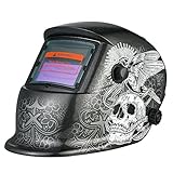 KKmoon 自動遮光 溶接面 溶接ヘルメット TIG MIG ソーラーパワーヘッドバンド調整可能