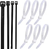 fogman 結束バンド 耐久 屋外 選べる太さ 選べる長さ 100～300mm 100本セット (100 x 2.5mm, ホワイト)