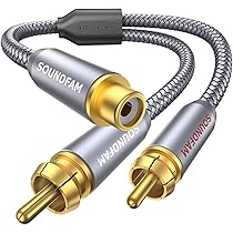 Amazon | RCAケーブル SOUNDFAM RCA Yスプリッター（1メス- 2オス 
