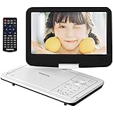 【新機種】ポータブルDVDプレーヤー Topcony 12.5型 持ち運び 車載 10.5インチ 液晶画面付き cdプレーヤー ダブルスピーカー 充電式バッテリー 5時間超長再生 270°回転 リージョンフリー CPRM/USB/SDカード AV入出