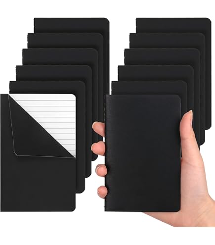 Aazon.co : PAPERAGE Lined Pocket Journal Notebook, 2 Pack, (Black...
