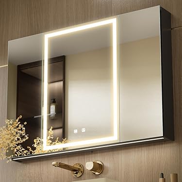 【Janboe】 LEDバスルームミラーキャビネット 50×70cm 719r8xbDGxL._AC_UF350,