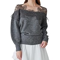 Amazon | [スナイデル] レースカラーニットプルオーバー SWNT241014