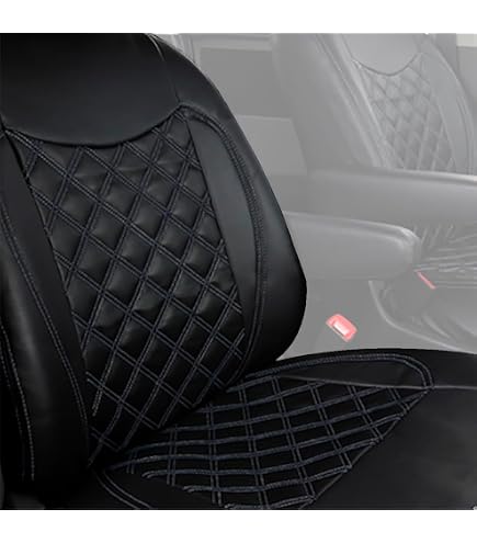 Amazon | シートカバー UDクオン ブルーステッチ キルト ダイヤカット
