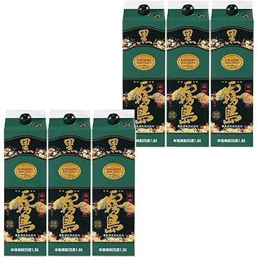 Amazon.co.jp: 黒霧島 25度パック 1800ml 1ケース（6本入