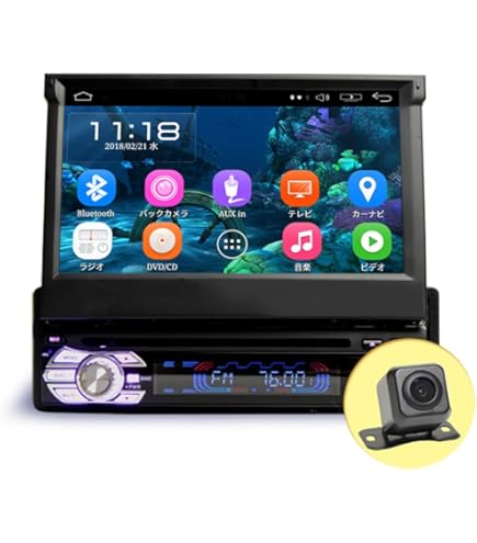 美品7インチディスプレイオーディオ&地デジチューナー　JT6909AN 4×4 DVDプレーヤー 4x4 フルセグ テレビ 車載 7インチ ディスプレイ