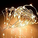 Zhaozhe装飾ライト LEDストリングライト ジュエリーライト 電池式 5m50球 雰囲気作り イルミネーション クリスマス パーティー (ウオームホワイト)