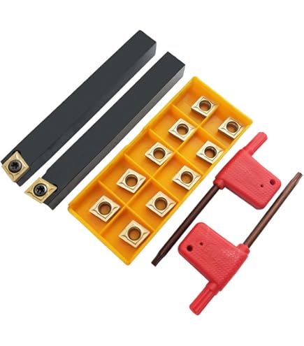 SHGO -3PCS 5/8 Inch Lathe Excircle Indexable Carbide Turning Tool Holder Set With 3pcs Indexable Carbide Inserts - View #11