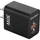 GOLDNEXT 30W PD 急速充電器 USB-A&USB-C 充電器 Type-C 2ポート 高速充電器 PSE技術基準適合/PD3.0/QC3.0/PPS規格対応 タイプC 充電器 (Android/iOS)/タブレット対応 スマホ充電器 i