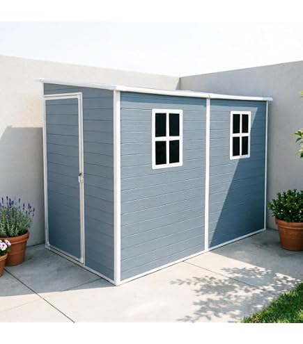 Amazon | 床板付 物置 屋外 大型収納庫 樹脂製 防水耐候 大容量3500L 