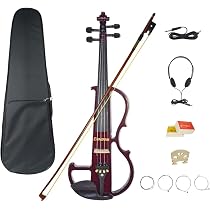Amazon | Ennbom エレキヴァイオリン サイレント バイオリン 4/4 つや