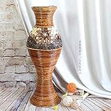 BAGEHUA 工芸品花瓶籐花瓶インドネシア籐籐の花瓶花瓶花瓶リビングルームの窓の装飾装飾床高 80 cm