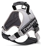cocomall 2WAY喉に優しい犬ハーネス 負担軽減犬用ハーネス TRUE LOVE日本授権店 犬用胴輪 ドッグ ペット用品 3M反射材料 訓練 お出かけ ナイロン素材 小型犬、中型犬、大型犬に向け 通気性 調節可能 (XS, グレー)