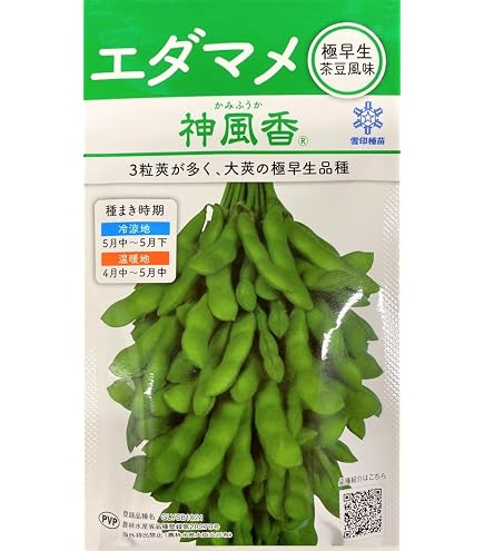神風香 エダマメ種子 1L Amazon.co.jp: 野菜種子 枝豆（えだまめ）神風香 1L フィルムコート