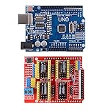 XCSOURCE　 3D プリンターキット　 CNC シールドV3.0 付き　UNO R2 ボード　4セット　 A4988 ステッパーモータードライバー 　Arduino対応　ヒートシンク付き TE6