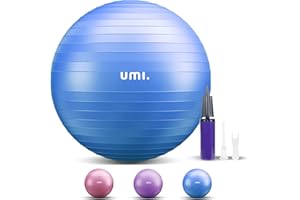 Umi. バランス ボール ばらんすぼーる 55cm 65cm 75cm アンチバースト 厚い 滑り止め 耐荷重300kg ハンドポンプ付