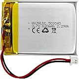3.7V 503040 バッテリー 620mAh for cozmoとVectorロボット用バッテリー交換、SkyBell HD WiFiビデオドアベルバッテリー交換、Flysight FPVウォッチ、ワイヤレススピーカーバッテリー交換