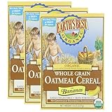 Earth's Best オーガニック ホールグレイン オートミールシリアル(バナナ味)(8oz x 3箱)[海外直送品]